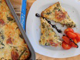 Naked beet greens quiche with prosciutto