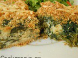 Spinach cake with cream cheese
