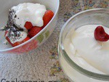 Strawberries with yogurt cream and rum