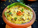 Spicy cracked wheat pongal / dali pongal ( khichidi) with pongal gojju