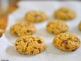 Almond butter oats cookies recipe- low fat healthy baking