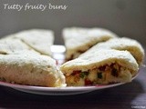 Dilkush buns/bread - eggless sweet buns recipe