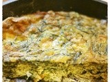 Frittata al forno con agretti e gorgonzola – Oven baked frittata with agretti and gorgonzola