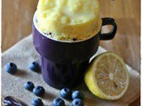 Mug cake limone e mirtilli – Lemon blueberry mug cake