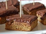 Thick and Chewy Cookie Bars with Easy Chocolate Frosting