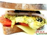 Sandwich Gourmet | Receta Sandwiches Originales con tortilla y pavo | Cocina Creativa