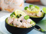 Avocats farcis aux rillettes de saumon, recette facile et rapide