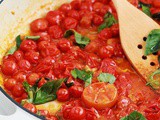 Sauce tomates cerises à l’ail, recette rapide