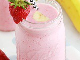 Smoothie fraise banane et yaourt