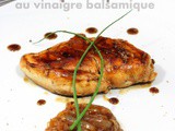 Escalope de poulet sauce balsamique