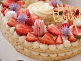Number cake génoise aux fraises facile