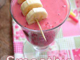 Smoothie banane framboise sucre vergeoise