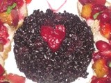Be my Valentine challenge Forbidden rice, pork tenderloin w/apple-cranberry topping