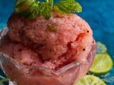 Creamy watermelon granita