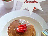 Eggless Strawberry Pancakes Recipe