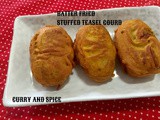 Batter fried stuffed teasel gourd