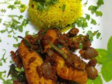 Dry spiced fish n indian herbed rice