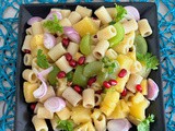 Macaroni potato fruits medley
