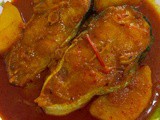 Macher aloo tomato jhol / fish curry with potato n tomato