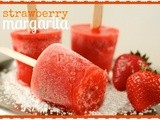 Boozy ice pops: strawberry margarita