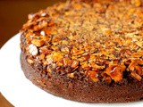 Chocolate-almond upside-down cake