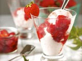 Roasted strawberry, buttermilk, and mascarpone ice cream