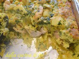 Clafoutis salato di pollo e patate con erbe e curcuma