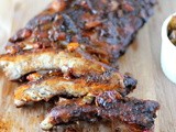 Baby Back Ribs with Balsamic Peach bbq Sauce #SundaySupper