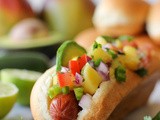 Hawaiian Hot Dogs with Pineapple Salsa