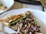 Philly Cheesesteak Pizza with Balsamic Fig Reduction and a Giveaway