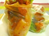 Pork Bulgogi and Kimchi Spring Rolls