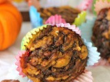 Pumpkin Nutella Swirl Oatmeal Muffins