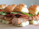 Salmon blt Sliders with Chipotle Mayo
