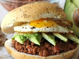 Sloppy Joes with Avocado and Fried Egg