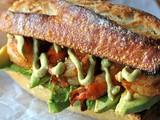 Spicy Roasted Shrimp Sandwich with Chipotle Avocado Mayonnaise