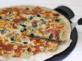 Spinach Prosciutto Alfredo Pizza