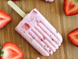 Strawberries and Cream Popsicles