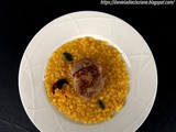 Filetto di vitello con lenticchie gialle decorticate