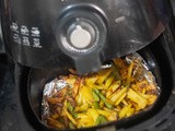 Air Fryer Bengali Aloo Beans Bhaja Recipe - Crispy Potato and Beans Fry