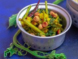 Lau Shaker Chorchori (Bengali Vegetarian Mishmash with Bottle Gourd Greens)