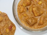 A royal Diwali- paneer and sweetcorn curry in a cashew and tamarind gravy