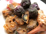 Crispy, Indo-Chinese style purple Brussels sprouts