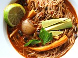 Deep and Smokey Mexican-Asian noodle soup