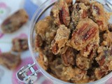 Diwali and Christmas nuts-pecans in a crisp jaggery, cardamom and cinnamon shell