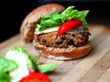 Eggless, mushroom and quinoa vegetarian burger