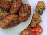 Festive nibbles- broad bean and paneer fritters