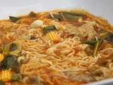 How to make vegetarian hot noodle soup in 20minutes