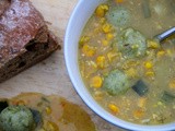 It’ll be ok – Asian style sweetcorn soup with chilli, cumin and coriander rice flour dumplings