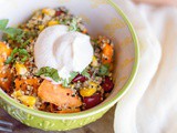 30-Minute Sweet Potato Quinoa Bowls {vegan option}