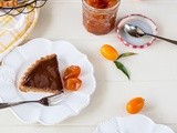 Almond, chocolate and cumquat tart with candied cumquats